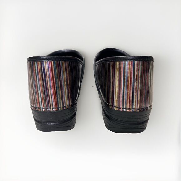 DANSKO XP SLIP-ON Professional Clog Womens 41 (US 10½-11) Patent Leather Stripes - Picture 5 of 12